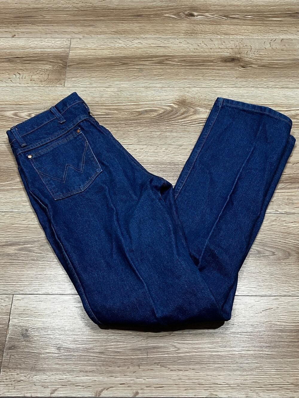 Wrangler Mens Jeans Size 35x36 Blue Denim 100% Cotton (A00)